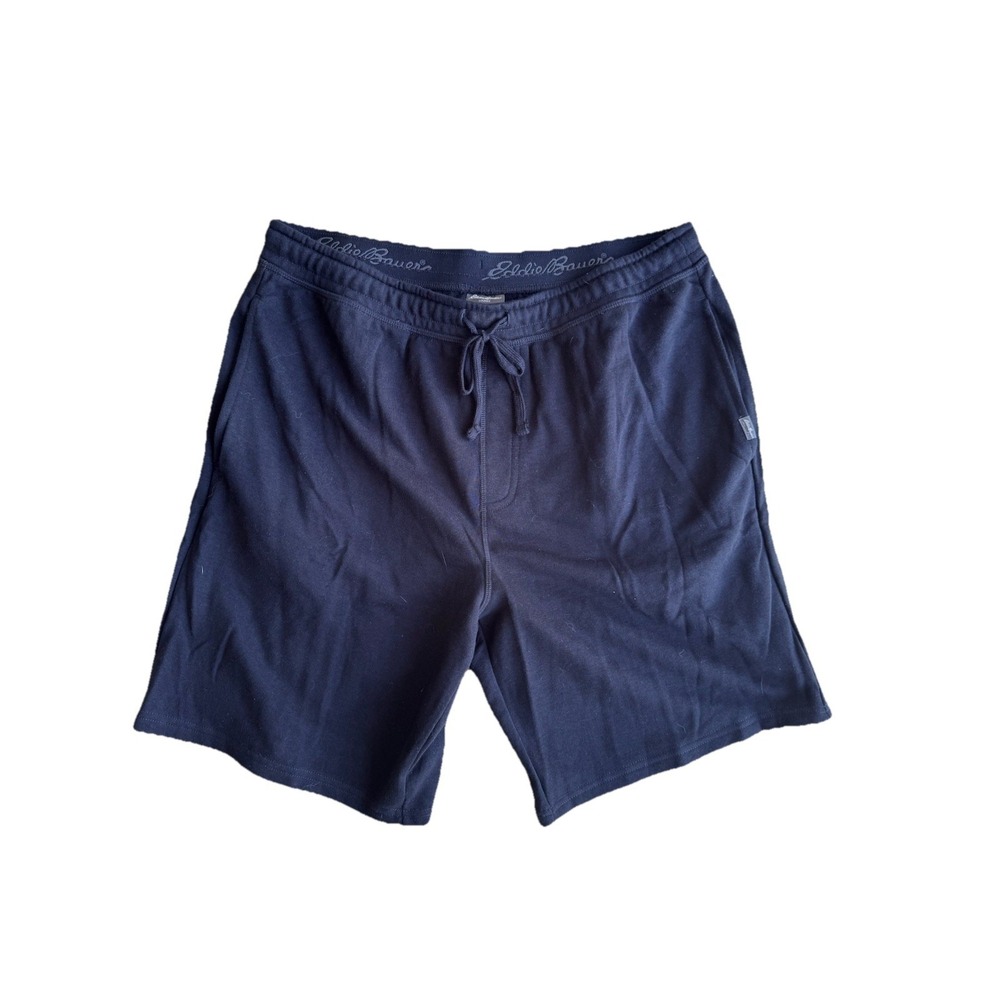 Eddie Bauer Lounge Shorts, Black, Drawstring Elastic Waist Adult Size Large NEW
